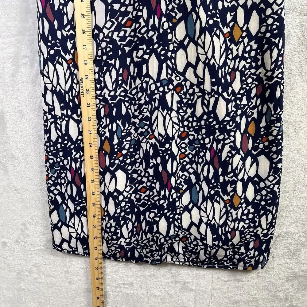 Anthropologie Edme and Esyllte‎ Dress Size Small Blue Tank Cross Back Boho Beach